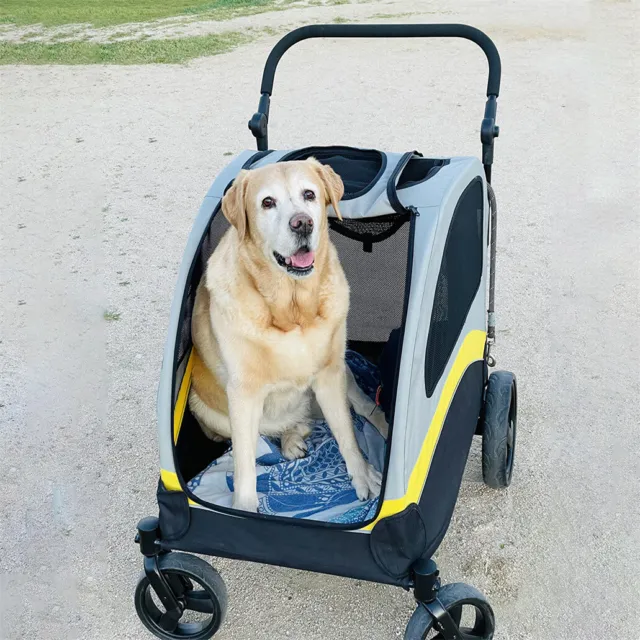 Carrello per cani passeggino per animali domestici carrello per cani pieghevole bingopaw con 4 ruote