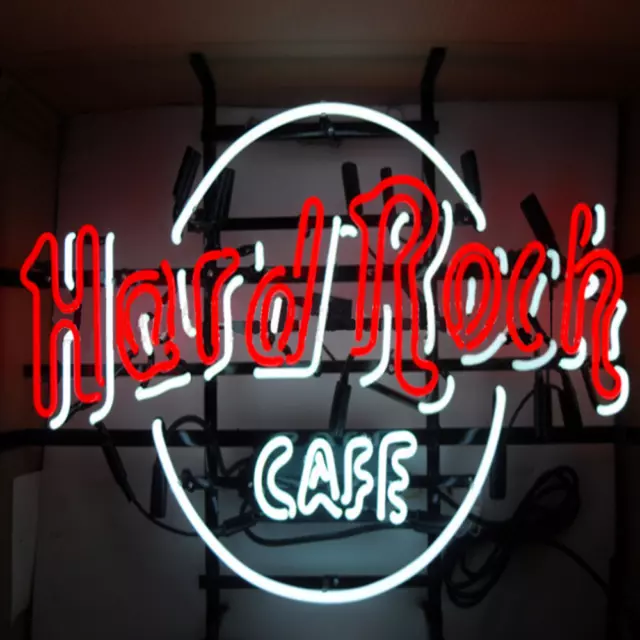 Hard Rock Cafe Neon Sign Light Coffee Store Wall Hanging Artwork Decor 24"x20"