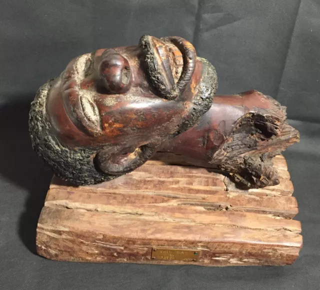 African Wood Carving PAIN MAN Sculpture By Peter Mafa Powerful BLM South Africa