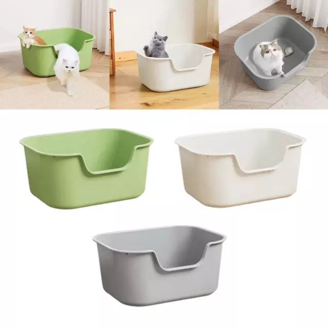 Cat  Pet Litter Tray Kitten Potty Toilet High Sides Kitty Litter Pan Cat Litter