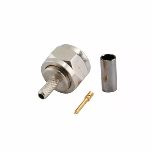 PureTek Type-F Droit Mâle Sertir Prise RF Coaxial pour RG174 RG316 LMR100 Câble