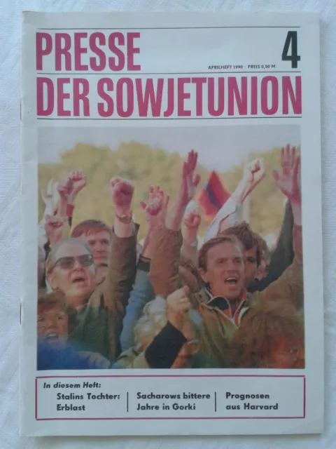 Zeitschrift Presse der Sowjetunion, Aprilheft 1990