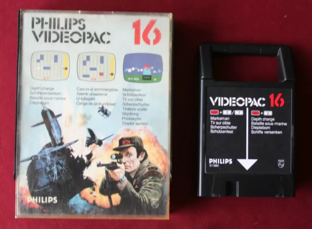 jeu  PHILIPS VIDEOPAC n° 16, bataille sous marine / U-Batsjakt/Tir sur cible