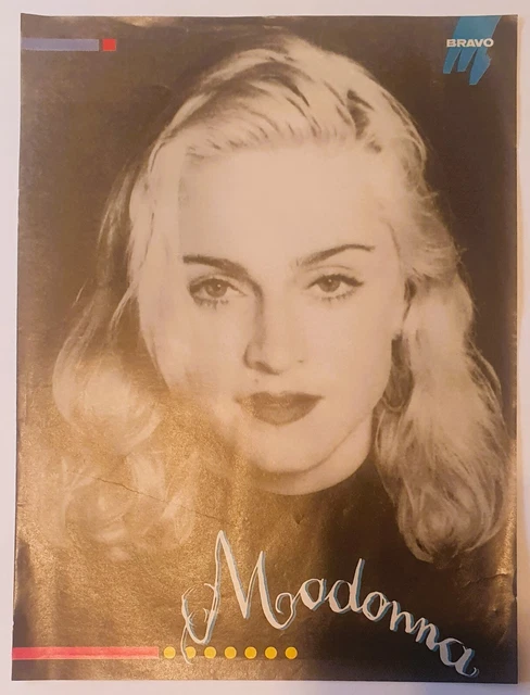 Poster Rare Madonna - Magazine Israélien Des Années 90, Neuf, Pin-up