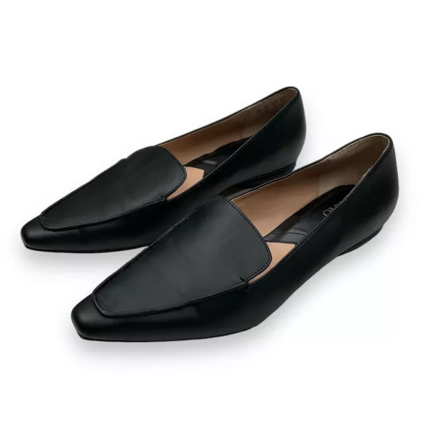 Franco Sarto Womens Black Point Toe Belamour Flats Size 8M