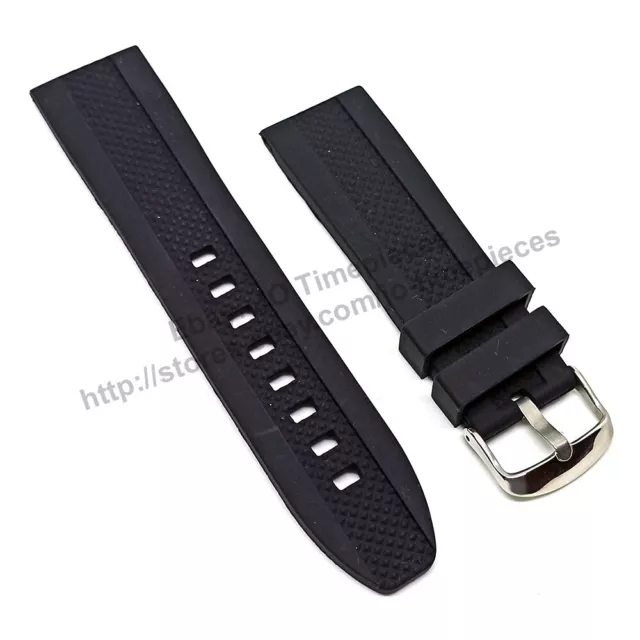 24mm Black Blue Red Rubber Watch Band Strap - Burberry Endurance BU7700 BU7701 24mm Black Blue Red Rubber Watch Band Strap - Burberry Endurance BU7700 BU7701