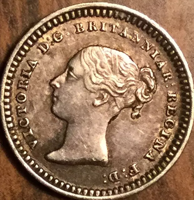 1843 Uk Gb Great Britain Maundy Silver 1 1 /2 Pence Coin