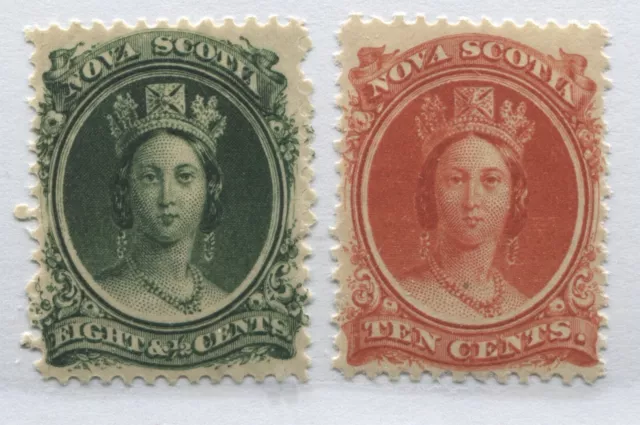 Nova Scotia QV 1860 8 1/2 cents and 10 cents unmounted mint NH