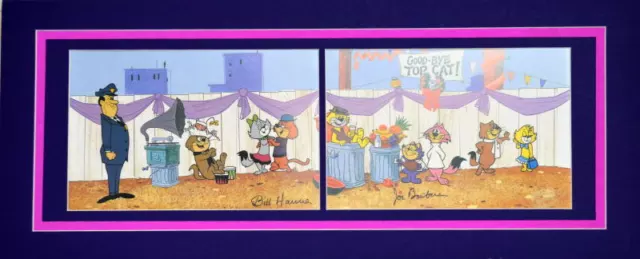 The MOST EFFECTUAL TOP CAT PRINT PROFESSIONALLY MATTED Hanna Barbera