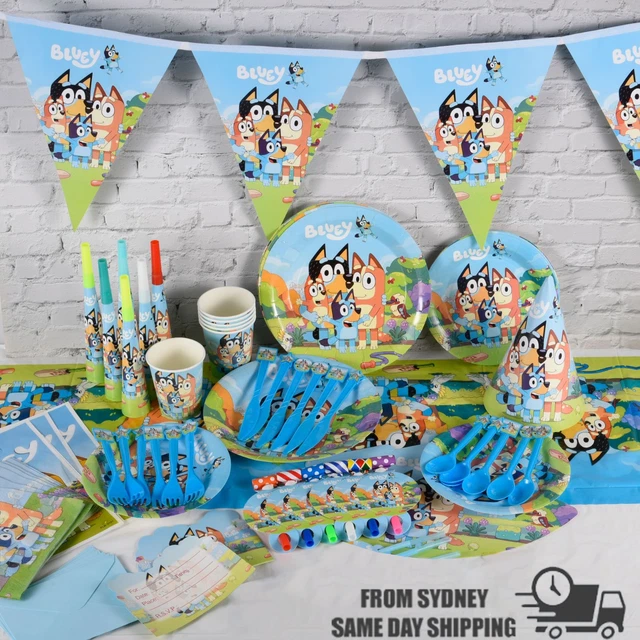 BLUEY BINGO BIRTHDAY PARTY SUPPLIES TABLE CLOTH BALLOONS LOLLY LOOT BAG