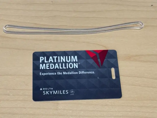 Delta SkyMiles Platinum Medallion Luggage Tag with Strap
