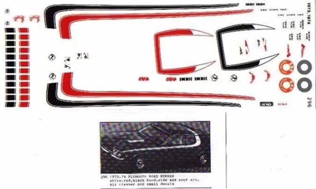 Fred Cady Decal #296 To Do The 73/74 Plymouth Road Runner