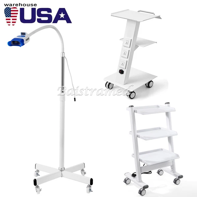 Dental Mobile Teeth Whitening Machine Lamp/Trolley Mobile Metal Built-in Socket