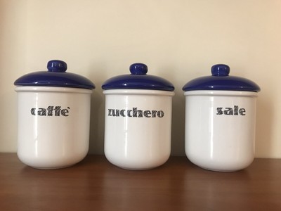 coperchio e sottobicchiere spezie pepe set di 3 barattoli per spezie in ceramica con cucchiaio erbe aromatiche cucina casa Bestonzon sale ristorante per zucchero 3 pezzi 