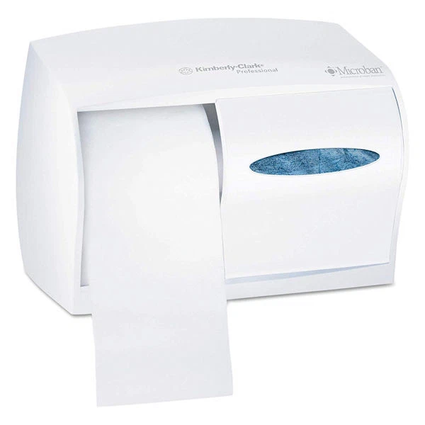 Kimberly-Clark Coreless Double-Roll Toilet Paper Dispenser, White