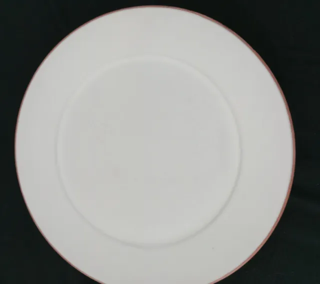 1 Loneoak & Co 10" Normadie White Dinner Plate Glazed Top,Terracotta Back