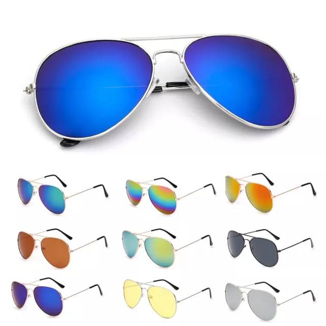 Piloten-Sonnenbrille Sonnenbrille Schwarz Silber Herren Damen Uv400 §