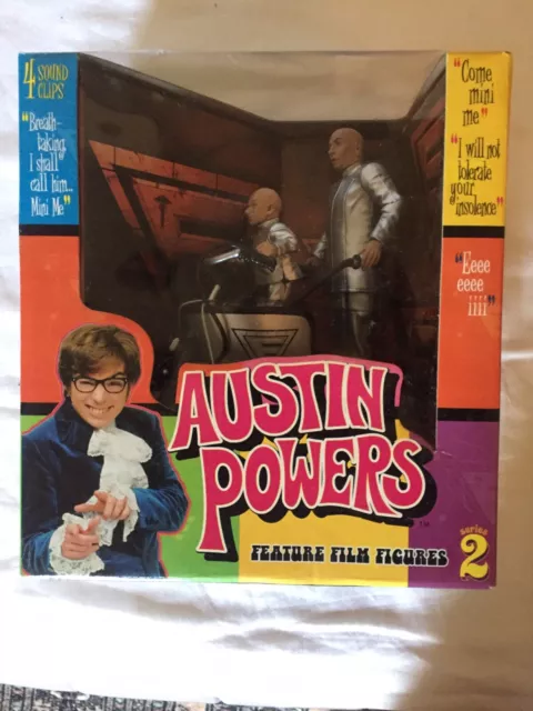 Austin Powers Dr. Evil and Mini Me Deluxe Mini Mobile Set Mc Farlane Toys NIB