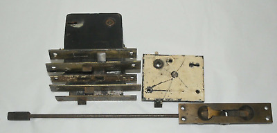 ANTIQUE Lot of 7 Skeleton Key Iron & Brass Door Locks