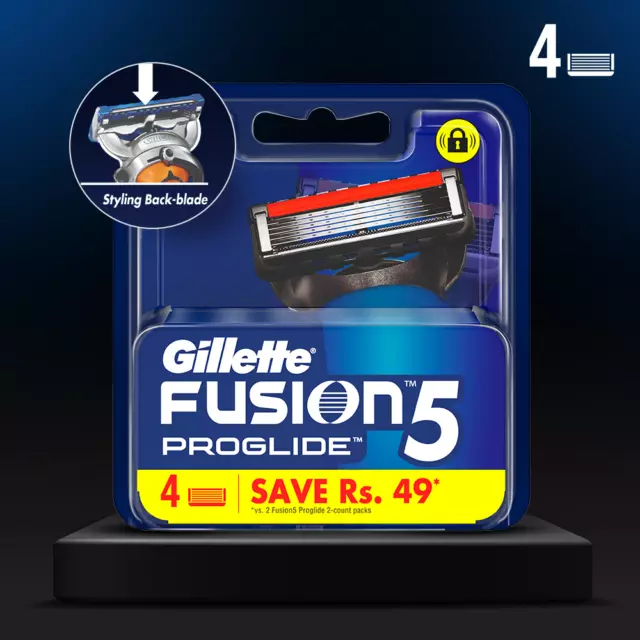 Gillette Fusión 5 Proglide Afeitado Cuchillas para Cuchilla - 4 Cartuchos Nuevo