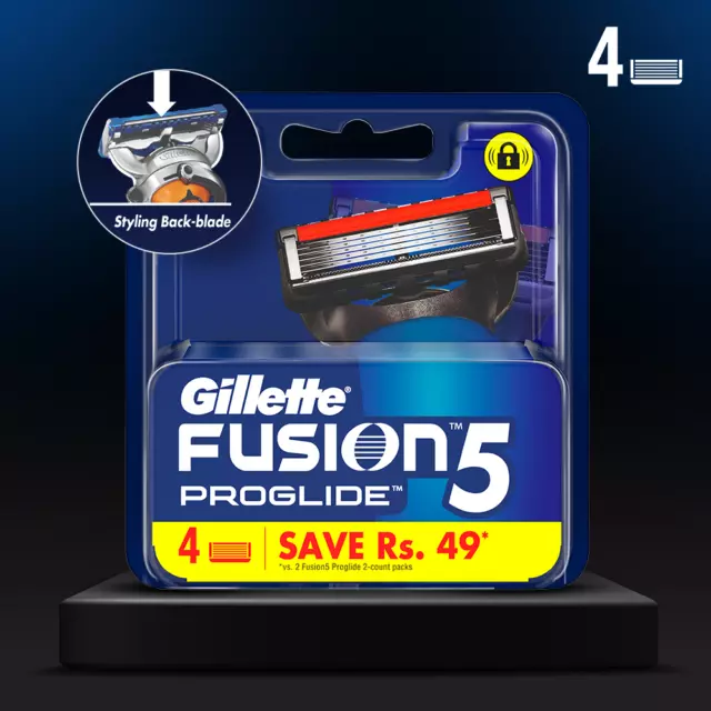 Gillette Fusion 5 Proglide Lames de Rasage pour Rasoir - 4 Cartouches Neuf