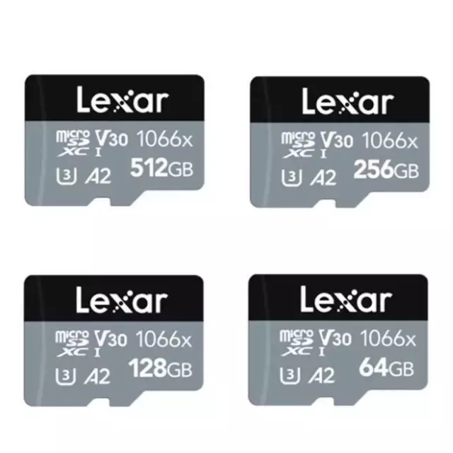 Lexar Professional 1066x 64GB 128GB 256GB 512GB microSD Card Tarjetas de memoria