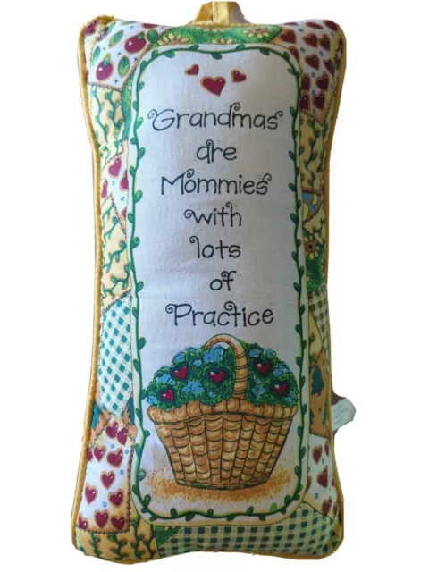 Home Decor Decorated Pillow Grandma's are Mommies With Lots Of Practice Hangable