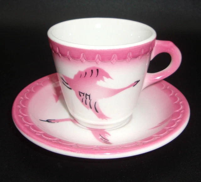 RARE RR MILWAUKEE ROAD TRAVELER Vintage Syracuse China Demitasse Cup and Saucer