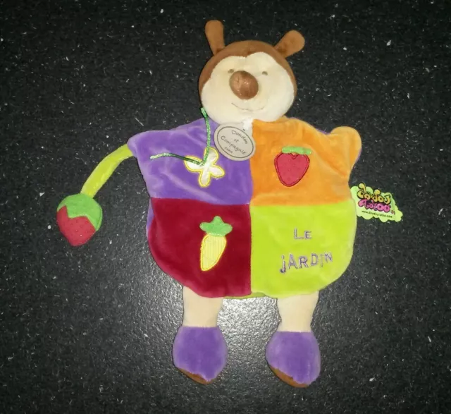 DOUDOU ET COMPAGNIE BOURDON marionnette fraise  HERISSON LE JARDIN  TATOO TBE