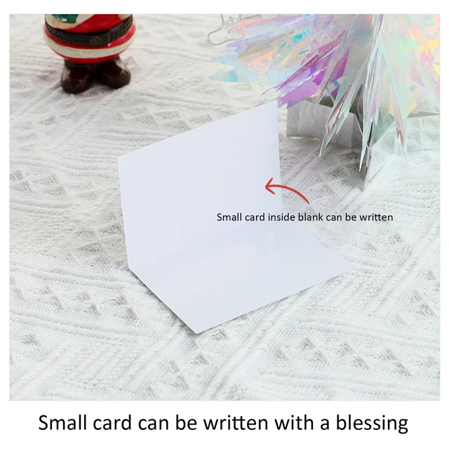 Christmas Cards With Glitter Christmas Tree Envelope Clear Engraving Paper