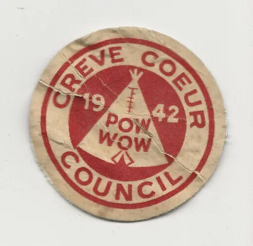 CREVE COEUR COUNCIL / 1942 POW WOW PATCH - Boy Scout BSA /B-15