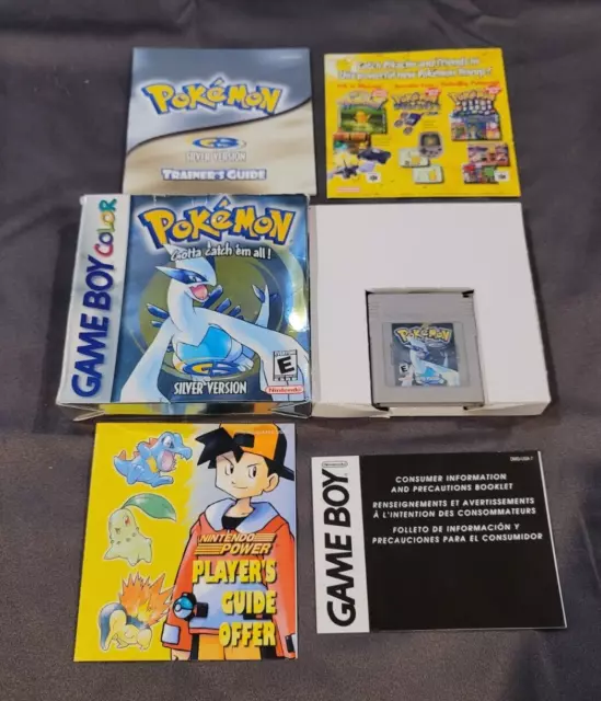 Pokemon Silver Version Nintendo GameBoy Color Complete In Box CIB Good Shape