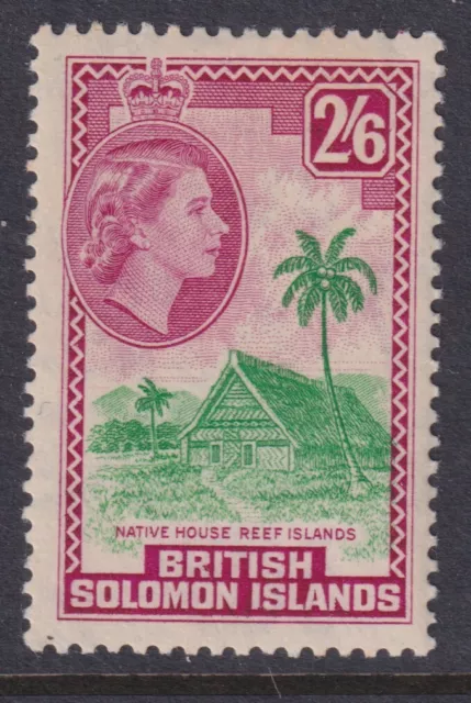 British Solomon Islands 1956 QEII 2s6d definitive SG93 mint