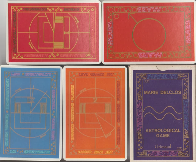 Jeu De 34 Cartes Astrologiques – Marie Delclos – édition Grimaud – Complet Et Rare
