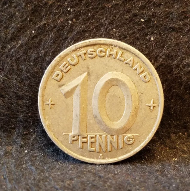 East Germany (DDR) 1949-A 10 pfennig, first DDR coinage, KM-3