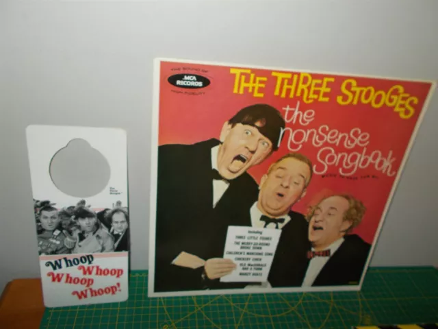 The Three Stooges The Nonsense Songbook Bonus Door Hanger MCA Record LP