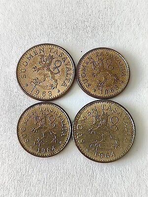 1963 & 1964 - 10 & 20 Pennia - 4 Coin Lot - Finland - 8F