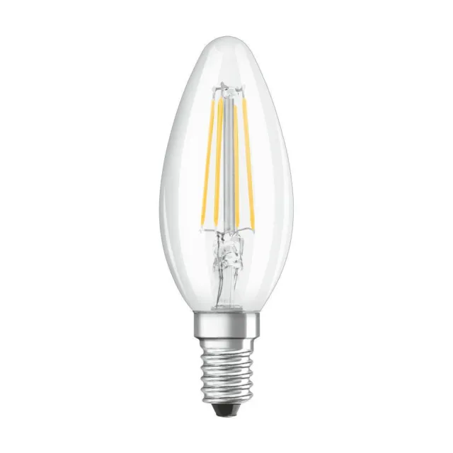 Osram LED Filament Leuchtmittel Kerzenform 4W =40W E14 klar 470lm warmweiß 2700K