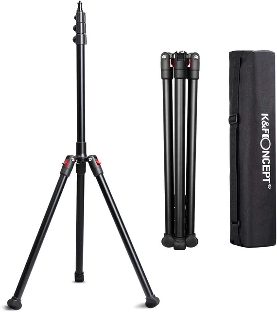 Trípode de aluminio para fotografía y video K&F Concept 86,6 pulgadas/7,2 pies soporte de luz