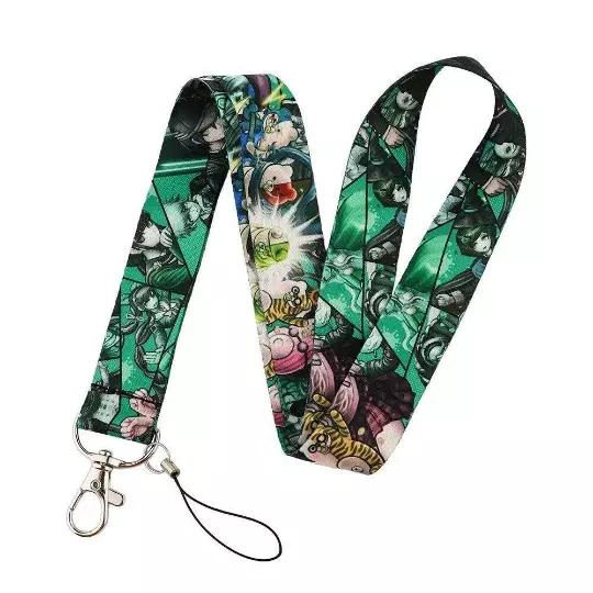 Danganronpa Game Series Characters Themed Green ID Badge Holder Lanyard