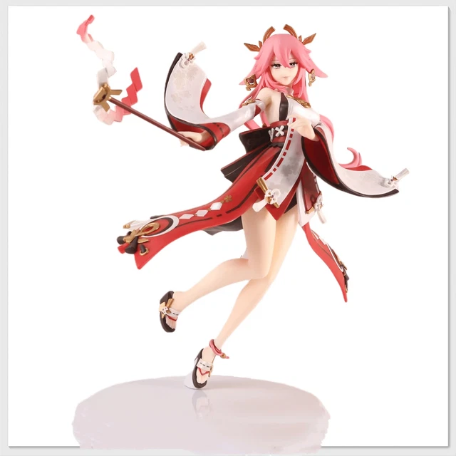 Genshin Impact Figure Yae Miko Anime PVC 25CM GAME Girl Statue Model Toys Gift