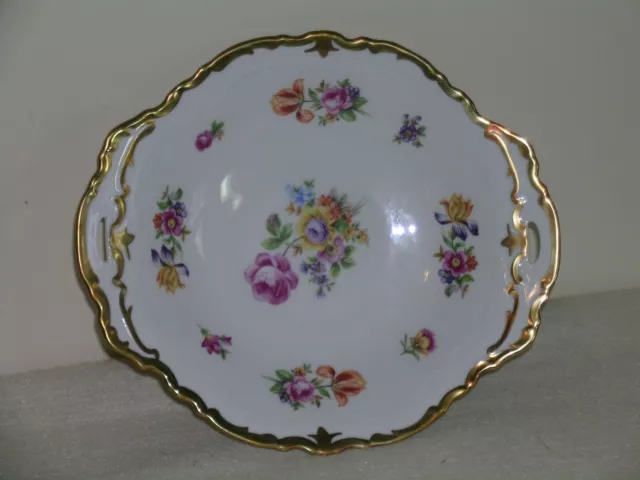 Vintage Reichenbach R Fine China Serving Dish Bowl 9.5” Long 8” Wide Made In GDR