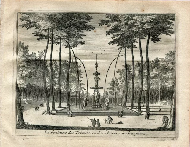 Madrid. Aranjuez. Fuente de los tritones y Amores en Aranjuez. Vander Aa. 1715.