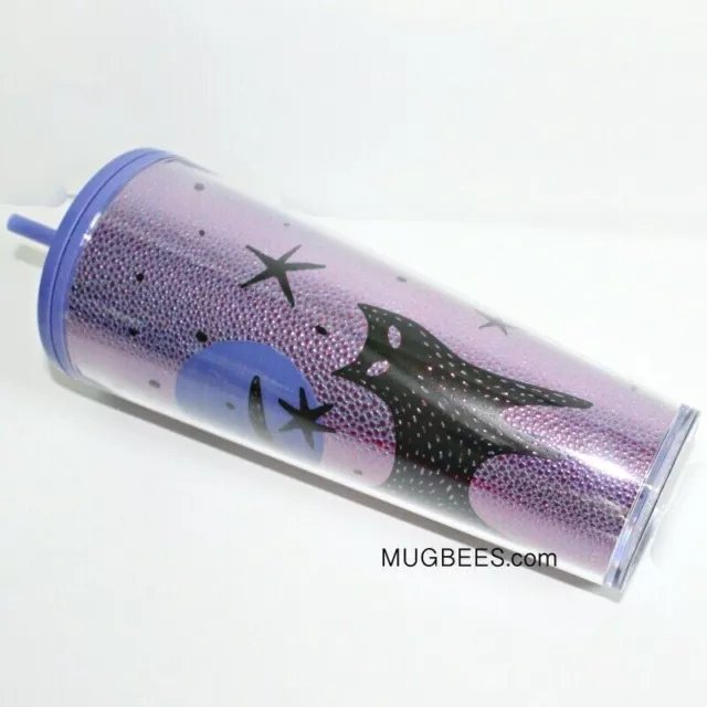 Starbucks Halloween 2020 Black Cat Moon Stars Acrylic Cold Cup Tumbler Venti