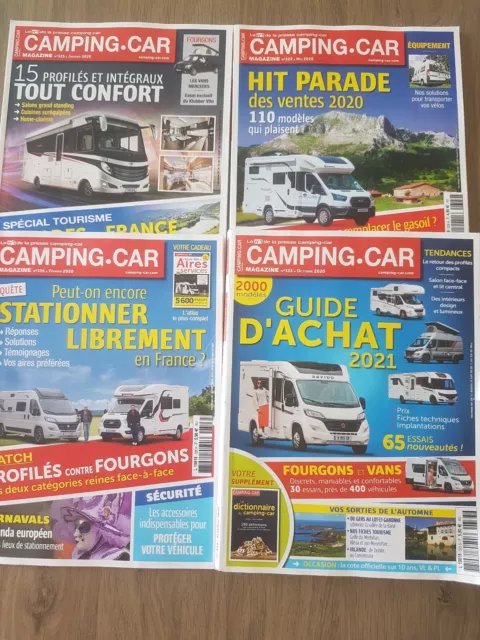 Lot De 4 Magazines Le N°1 De La Presse Camping Car Tbe