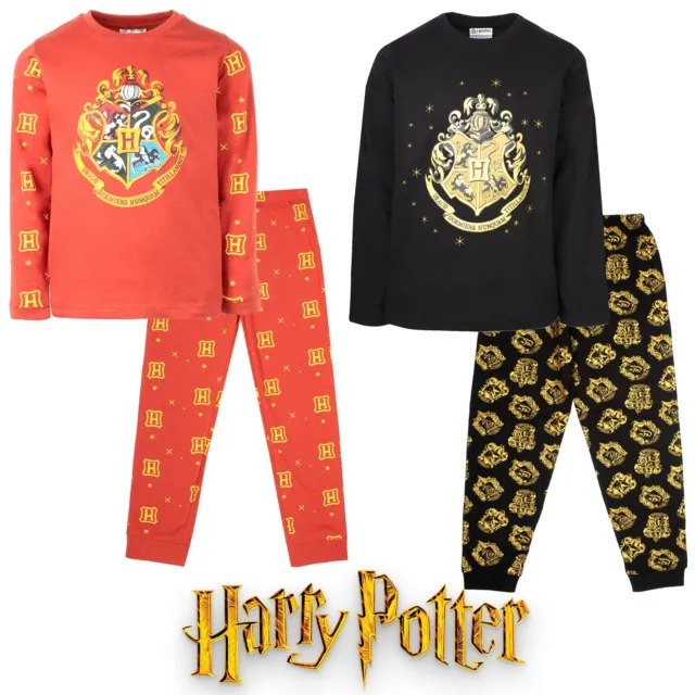 Harry Potter Kids Pyjama Set Age 8-14 Winter Long Sleeve PJs Set Hogwar Gryffind