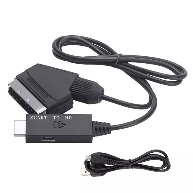 1m SCART To HDMI Converter SCART To HDMI Adapters Video Audio Converter Kabels N