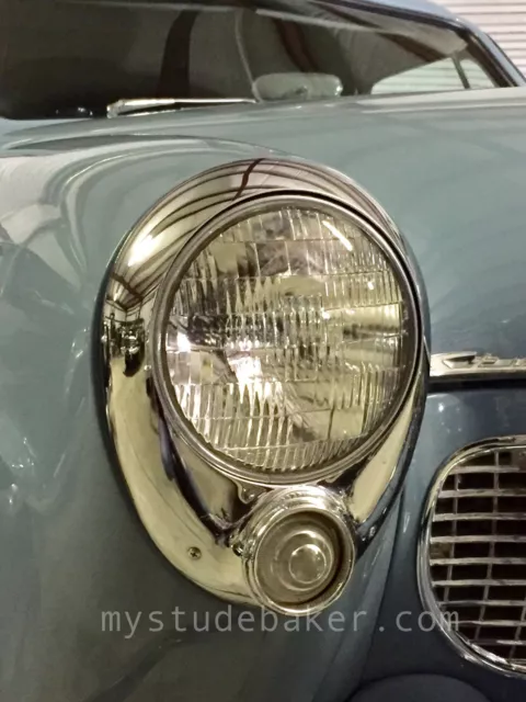 1950 1951 Studebaker Chrome Headlight Bezel - Pair - NEW! - 292120