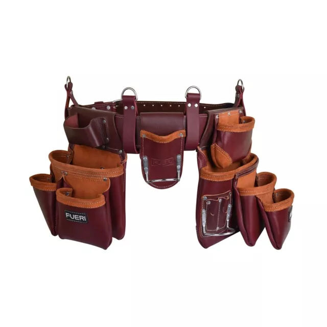 Leather Tool Pouch Heavy Duty Leather Tool Belt Set Carpenters Plumbers Tool Bag