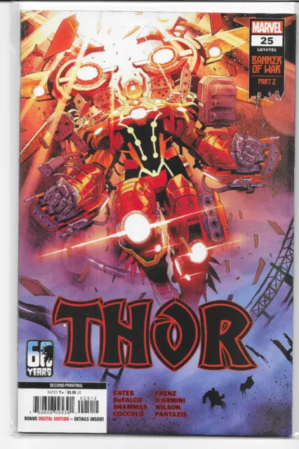 Thor #25 J 2nd Print Gary Frank Variant NM Marvel Comics 2022